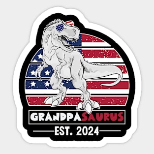 PROMOTED TO GRANDPASAURUS BABY ANNOUNCEMENT 2024 Sticker